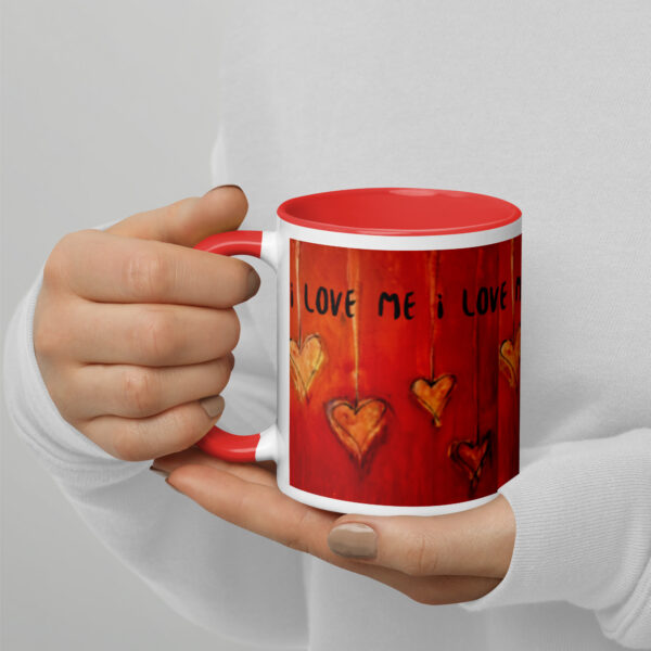 I love Me Art Mug with Color Inside - Image 2